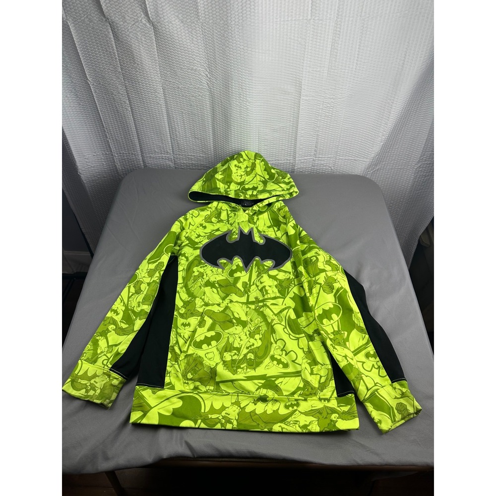 Batman Pullover Hoodie LARGE 10/12 Child Youth Sweatshirt DC Comics